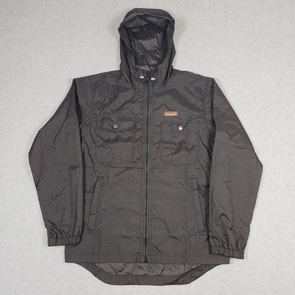 Patagonia Jacket Mens XL Black Steel Forge Windbreaker Lightweight Shell